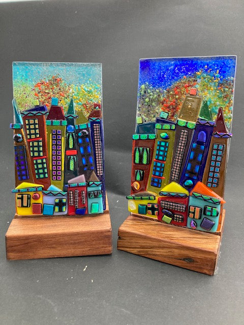 Cityscape 7cm base by 14cm high