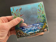 Load image into Gallery viewer, Seascape and flowers 15cm base by 15cm high
